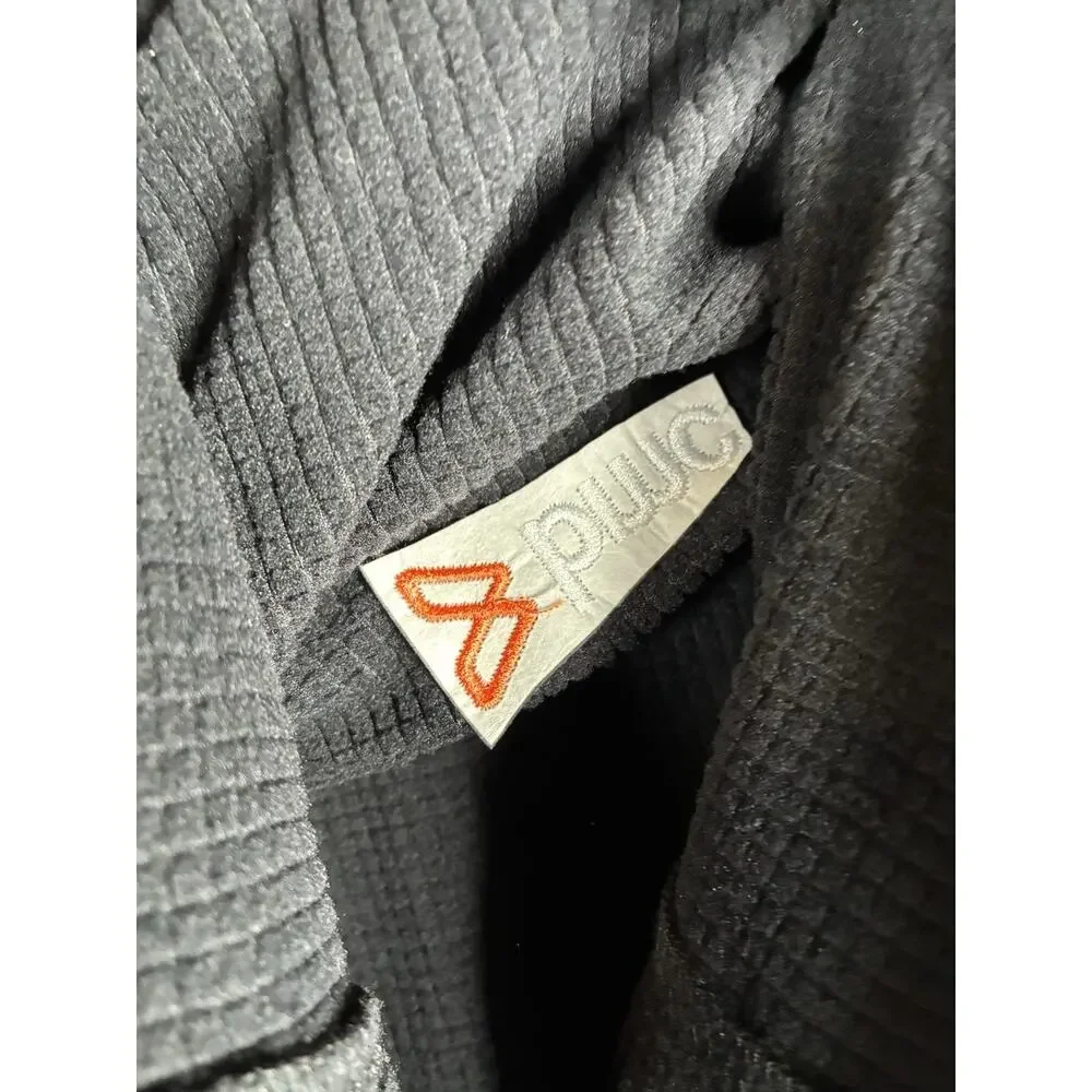 The North Face Mens M NWT Mountain Peaks Quarter Zip Fleece Black BMC Logo